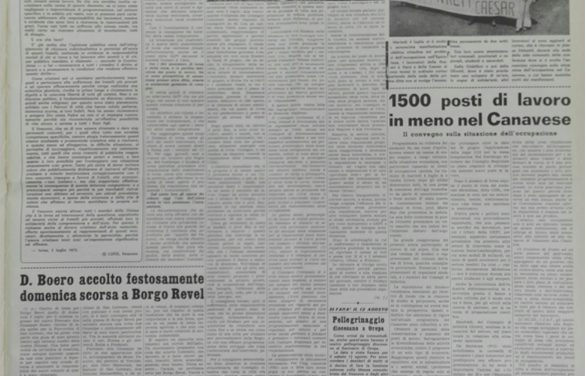 La prima pagina del 6 luglio 1972