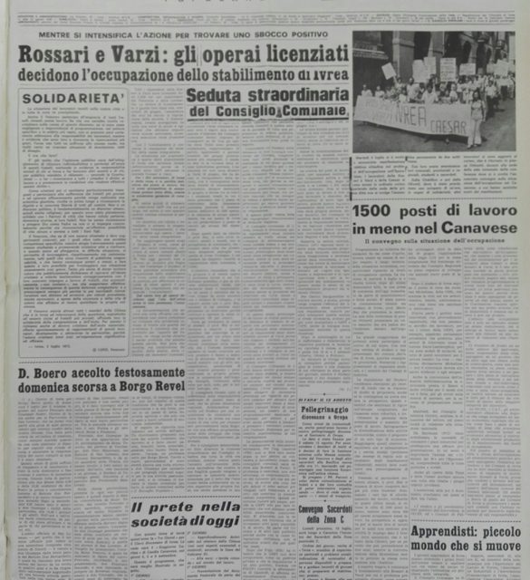 La prima pagina del 6 luglio 1972