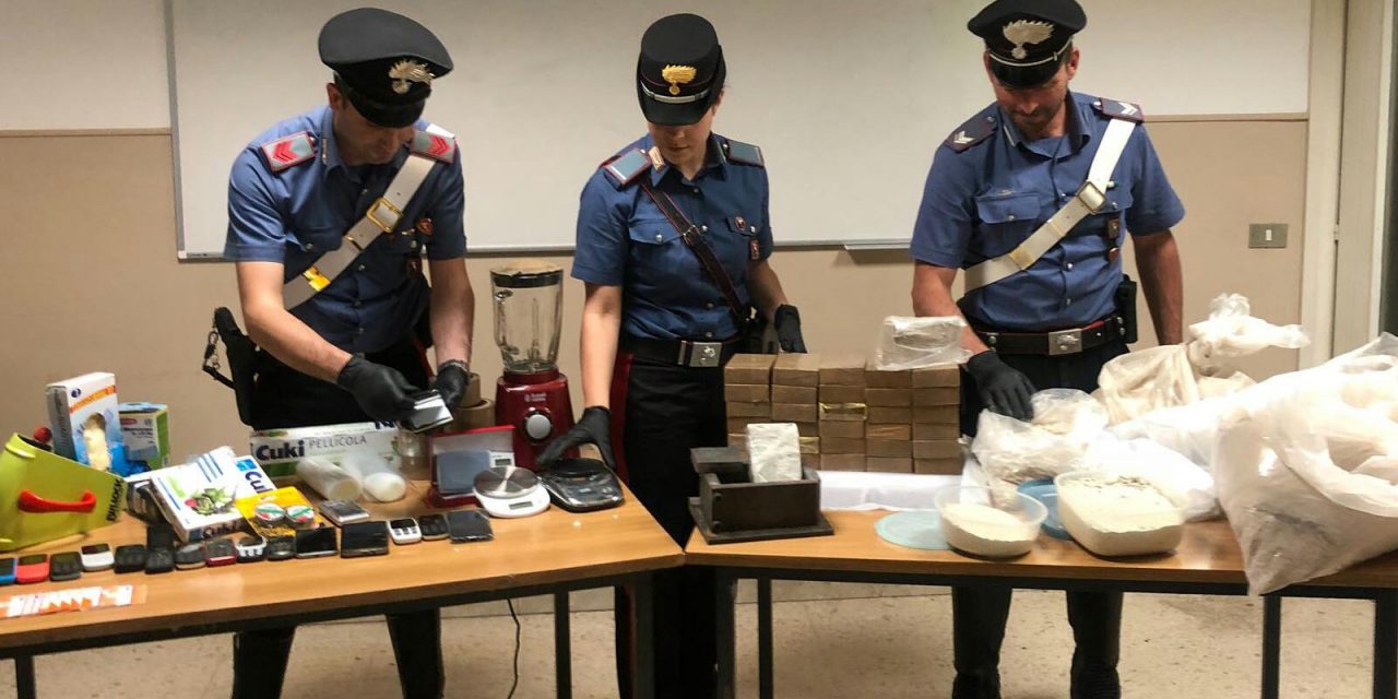 Operazione dei CC: sei arresti e 20 kg di droga sequestrata tra la Liguria e Ivrea