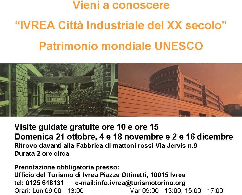 Vieni a conoscere Ivrea Città Industriale del XX Secolo – Sito Unesco