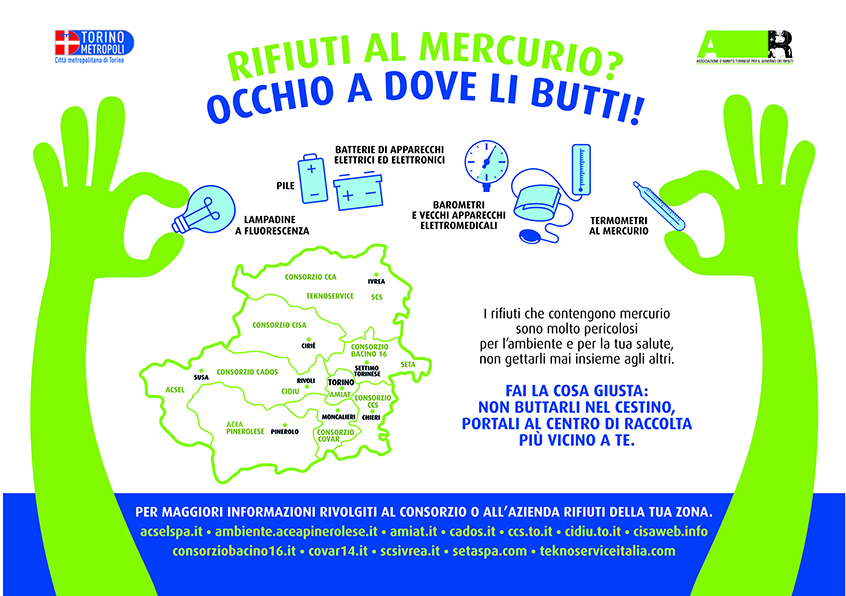 Rifiuti al mercurio? Fai la cosa giusta, pòrtali all’ecocentro. Parte la campagna informativa di Città metropolitana e Ato Rifiuti