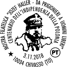 Chivasso: annullo filatelico per la mostra dei cento anni di indipendenza della Polonia