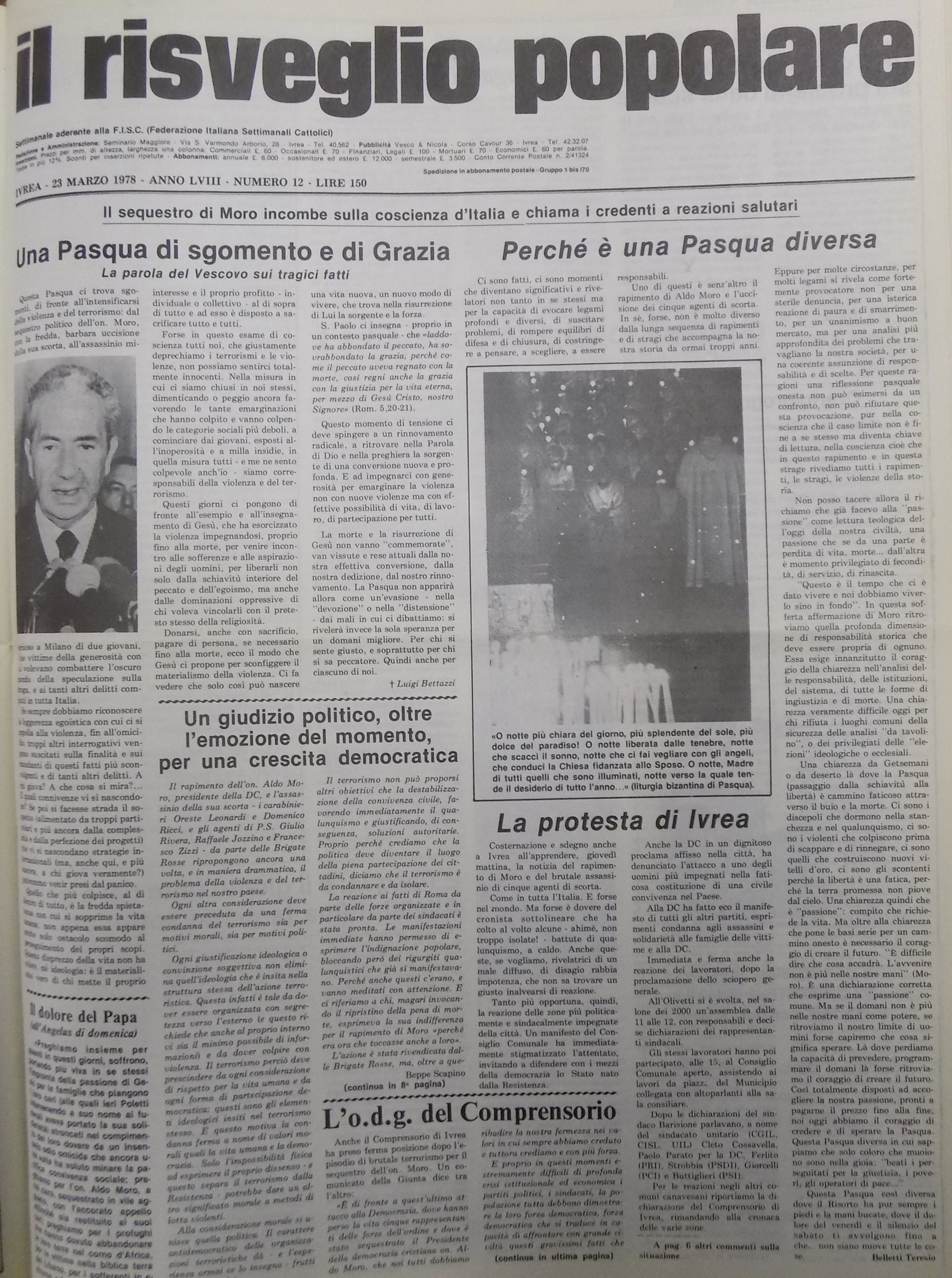 Il nostro centenario: 1978 il rapimento di Moro e la strage di via Fani