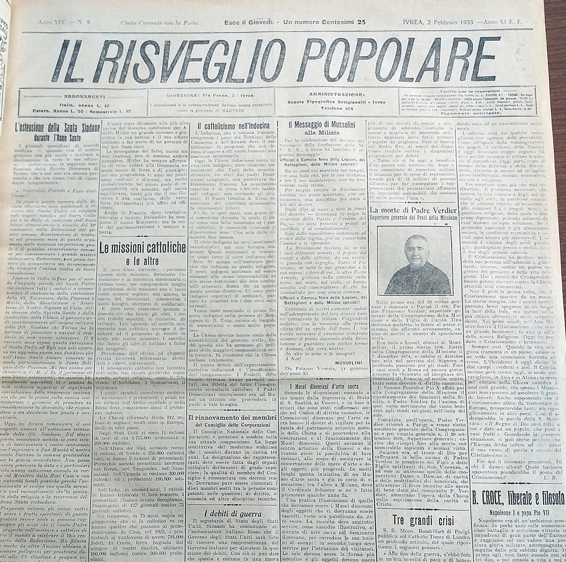Dall’ascesa di Hitler alla gara di sci a Trausella:  l’impegno del giornale per raccontare i fatti