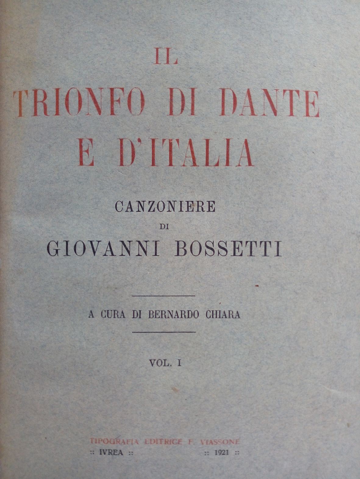 Giovanni Bossetti, il canavesano cantore di Dante