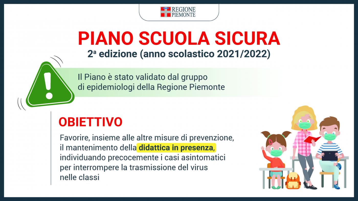 Monitoraggio della Regione Piemonte sulle scuole: 4 focolai e 74 classi in quarantena