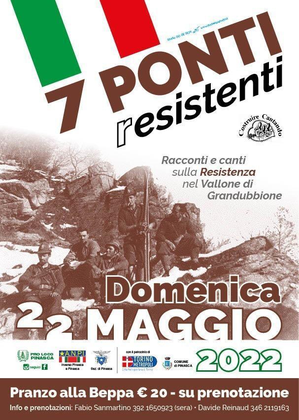 Domenica 22 maggio si percorre il sentiero dei “Sette ponti resistenti” nel vallone di Gran Dubbione a Pinasca