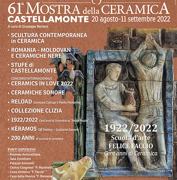 CASTELLAMONTE – La 61ma  edizione  della Mostra della ceramica