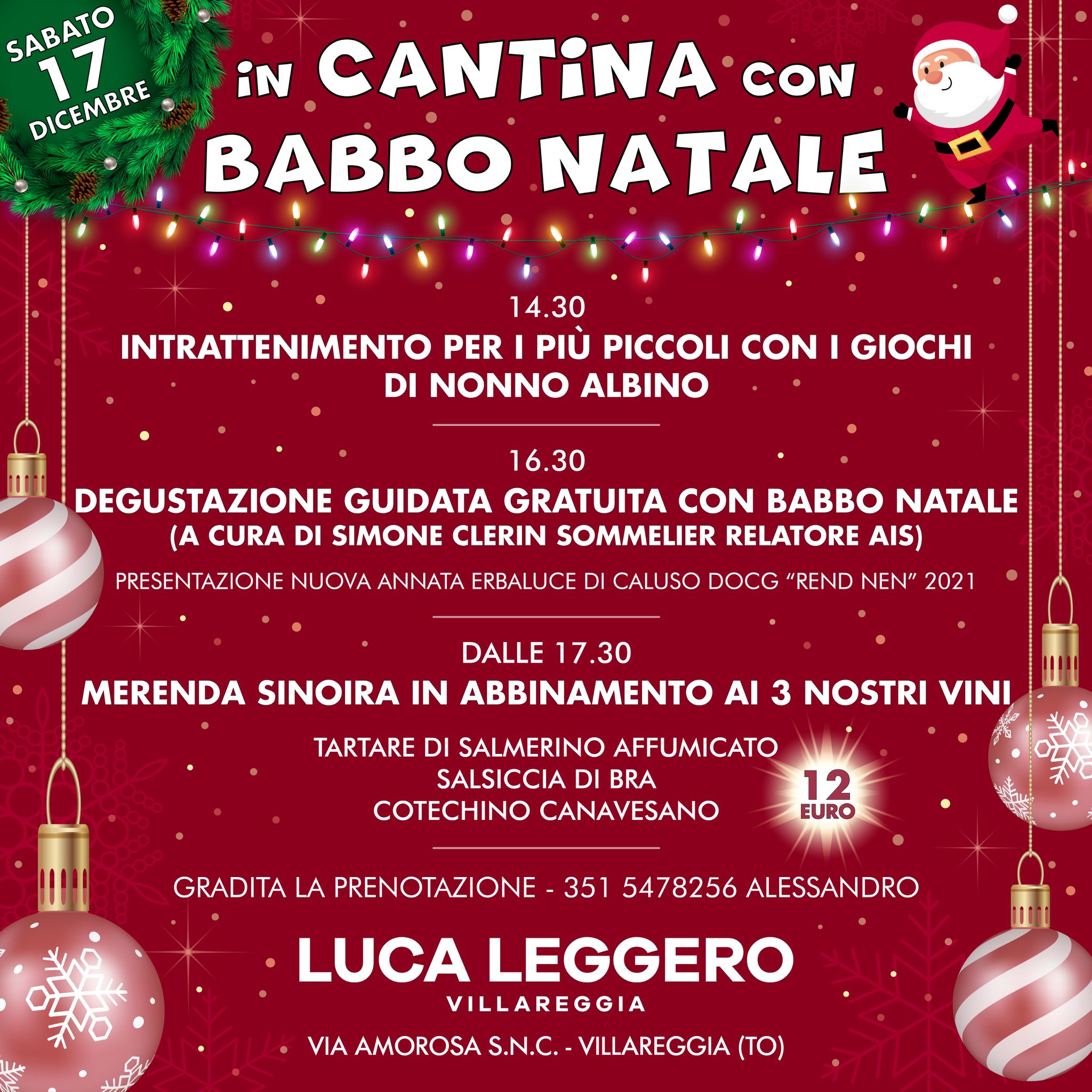 In cantina con Babbo natale