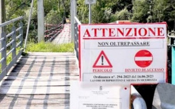 PONT CANAVESE – Bisdonio, chiuso il “pont ca biàuta”