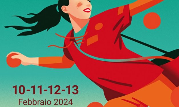 STORICO CARNEVALE IVREA – La forza gentile di una ragazza arancere al centro dell’immagine 2024