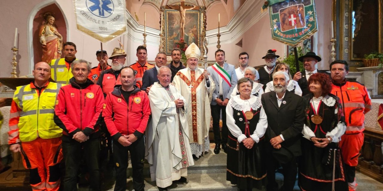 CERESOLE REALE – Il piccolo paese abbraccia il Vescovo Daniele in occasione della Patronale estiva