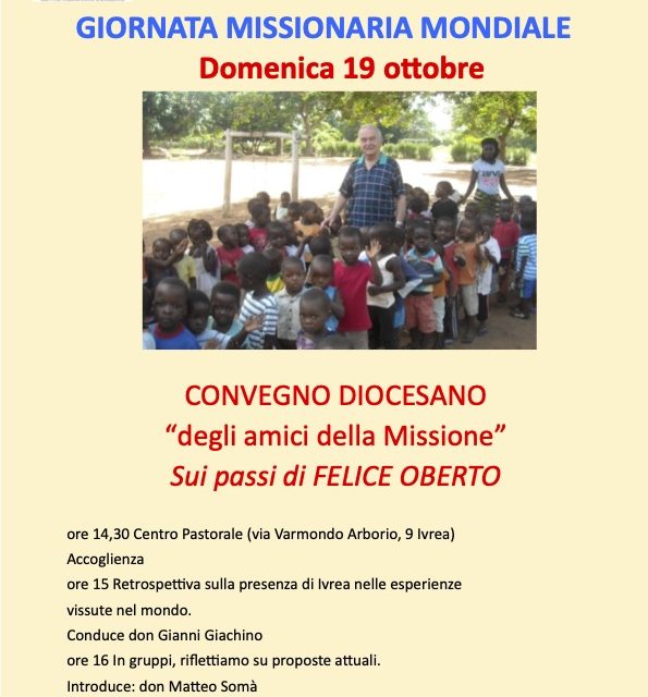 Convegno diocesano. Giornata Missionaria Mondiale. Domenica 19 ottobre