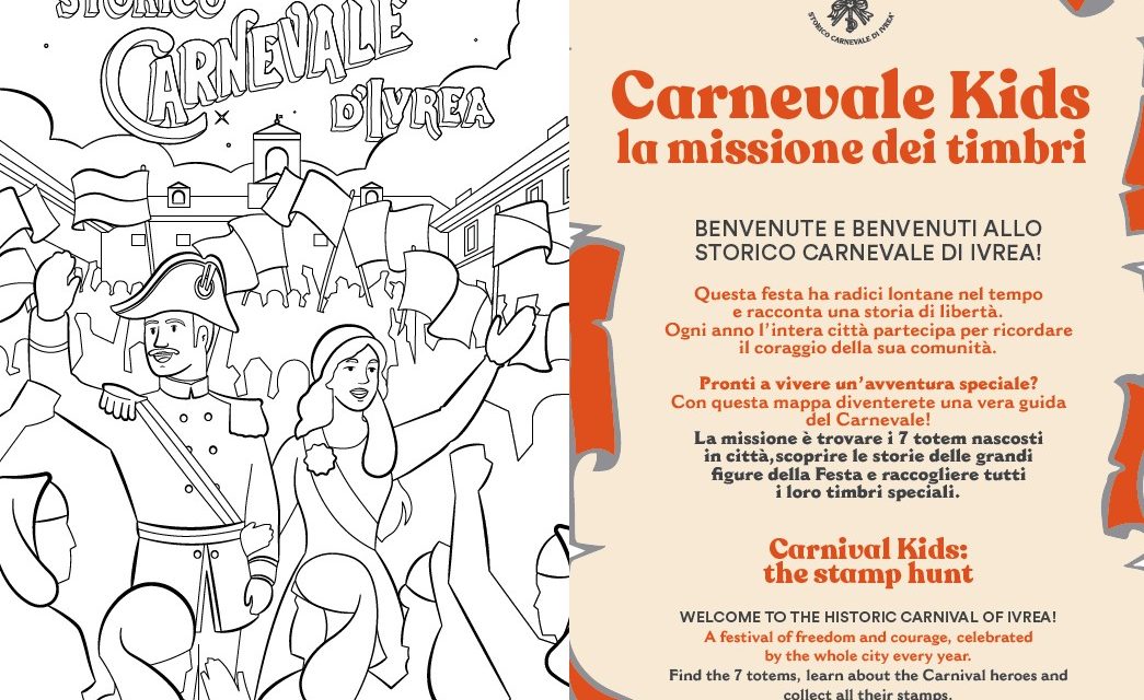 Ivrea. Arriva “Carnevale Kids,la missione dei timbri”. Sette storie, sette timbri e una città da esplorare