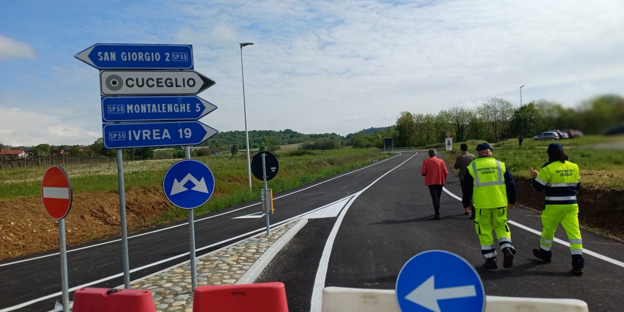 Inaugurata la Circonvallazione che libera le cascine Cuffia di Cuceglio dal traffico pesante