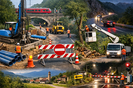 #StradeCittaMetroTo Interruzioni per lavori sulle Provinciali 74-d1, 84-d1, 195, 197 e 244