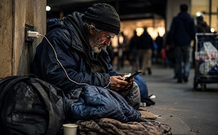 Una presa di corrente contro l’esclusione: la vita dei “senza dimora” passa anche dallo smartphone