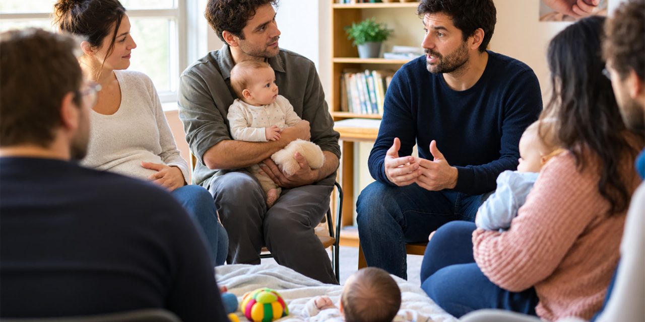 Tra pannolini e responsabilità, anche i papà cercano uno spazio per imparare, confrontarsi e sentirsi all’altezza (di Cristina Terribili)