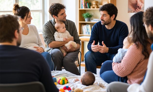 Tra pannolini e responsabilità, anche i papà cercano uno spazio per imparare, confrontarsi e sentirsi all’altezza (di Cristina Terribili)